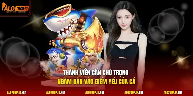 Thành viên cần chú trọng ngắm bắn vào điểm yếu của cá