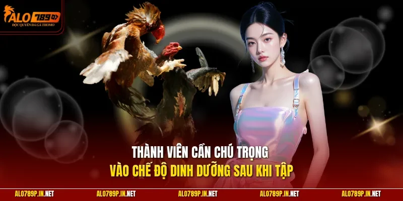 Thành viên cần chú trọng vào chế độ dinh dưỡng sau khi tập